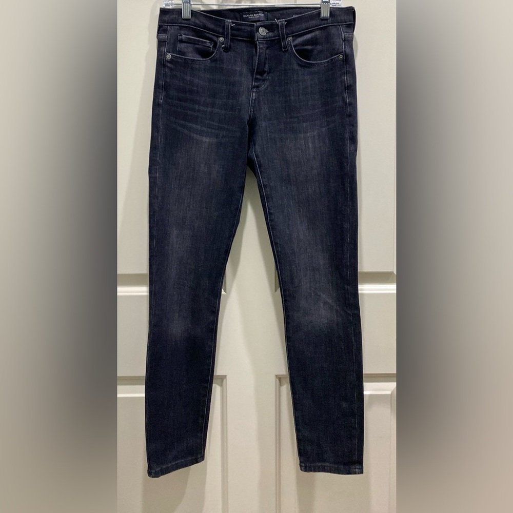 Banana Republic Premium Denim Skinny 27 Dark Grey Edgy Dark Academia Urban Jeans